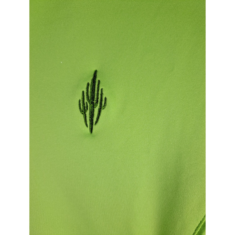 Peter Millar E4 Womens Lime Green 1/4 Zip Cactus Logo Golf Pullover Size M - Picture 2 of 7
